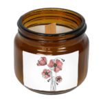 Price and Buy Scented Candle Jar – Minimalist Floral Design, A Stylish Accent for Any Interior - Image 3