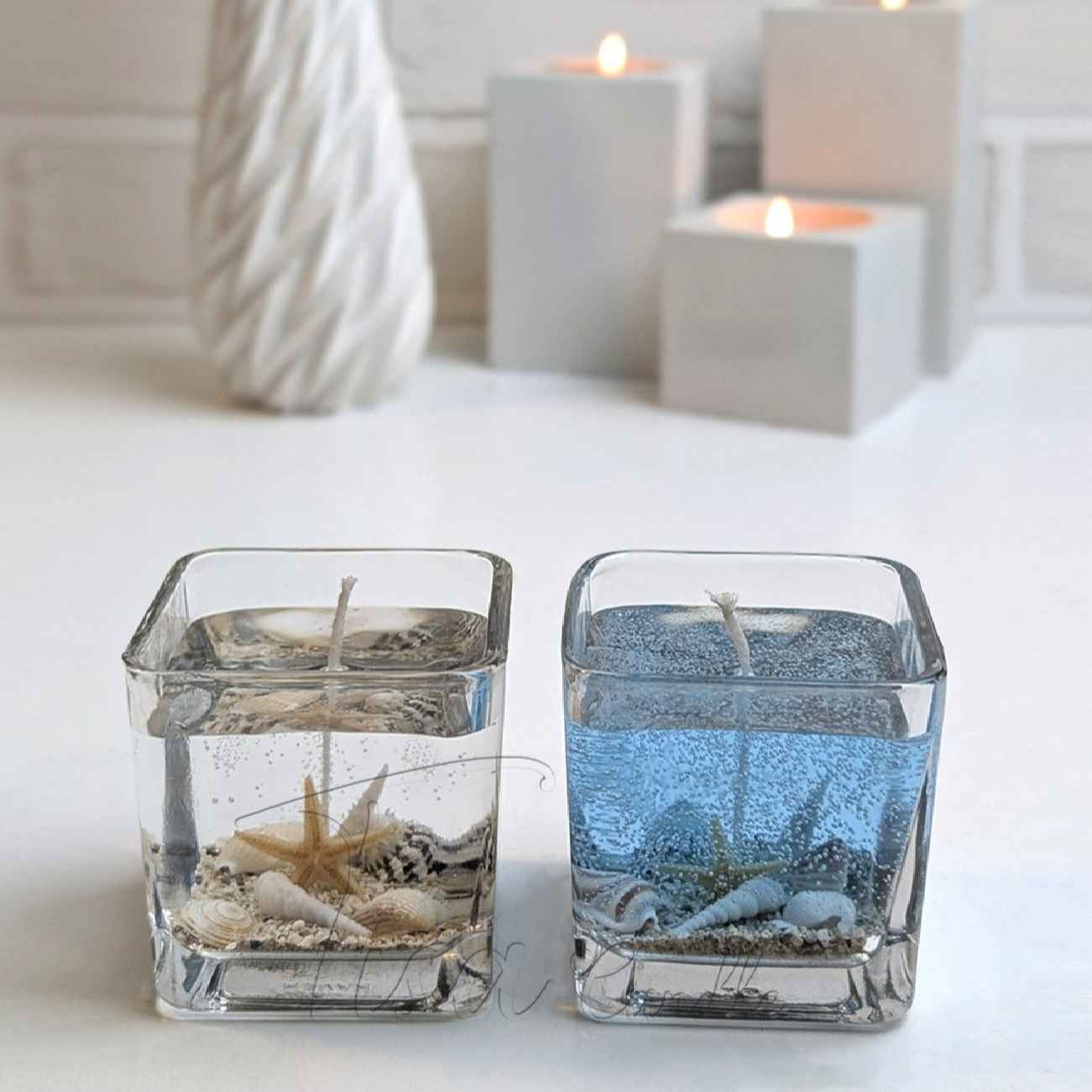 Price and Buy Sea Breeze Glass Jar Candle Set of 2 – Handcrafted & Ocean-Inspired