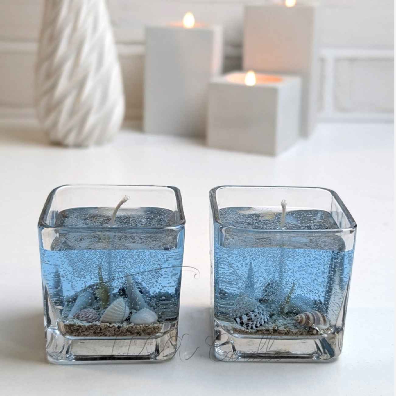 Price and Buy Sea Breeze Glass Jar Candle Set of 2 – Handcrafted & Ocean-Inspired - Image 3