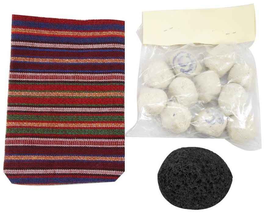 Price and Buy Sefidab – Set of Natural Iranian Roshor Face & Body Mask with Shower Mitt & Pumice