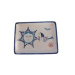 Price and Buy Serving Ceramic Tray Artistic Hand painted with Bird & Sun Design