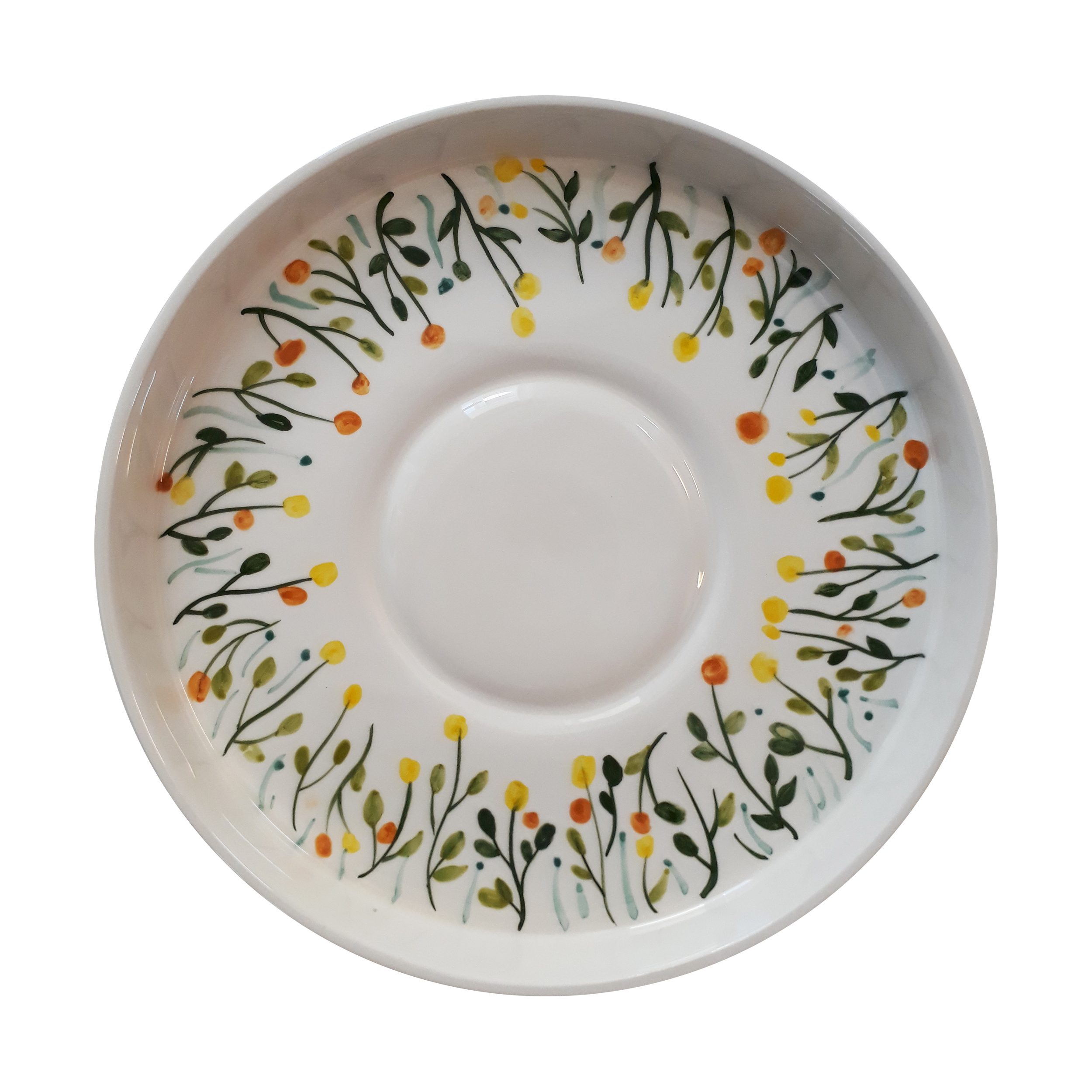 Price and Buy Serving Ceramic Tray Artistic Hand Painted with Floral Design