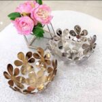 Price and Buy Serving Metal Bowl in Floral Design Model Borna - Image 3