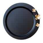Price and Buy Serving Metal Tray with Steel Golden Flower Design