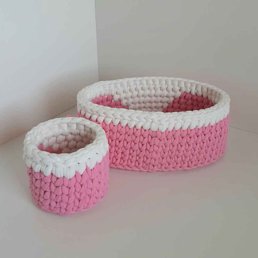 Price and Buy Set of 2 Crochet Storage Baskets Yarn Model Donya - Image 3