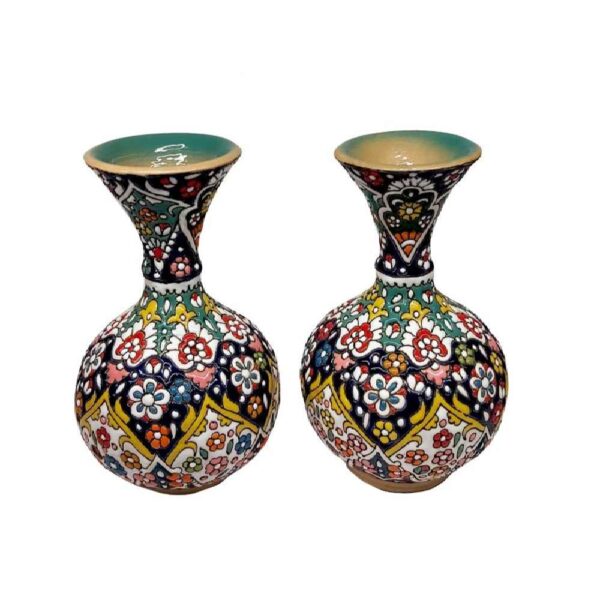 Price and Buy Set of 2 Decorative Pottery Vase Hand-Painted with Persian Minakari Enamel_68fc833383107.jpeg Price and Buy Set of 2 Decorative Pottery Vase Hand-Painted with Persian Minakari Enamel