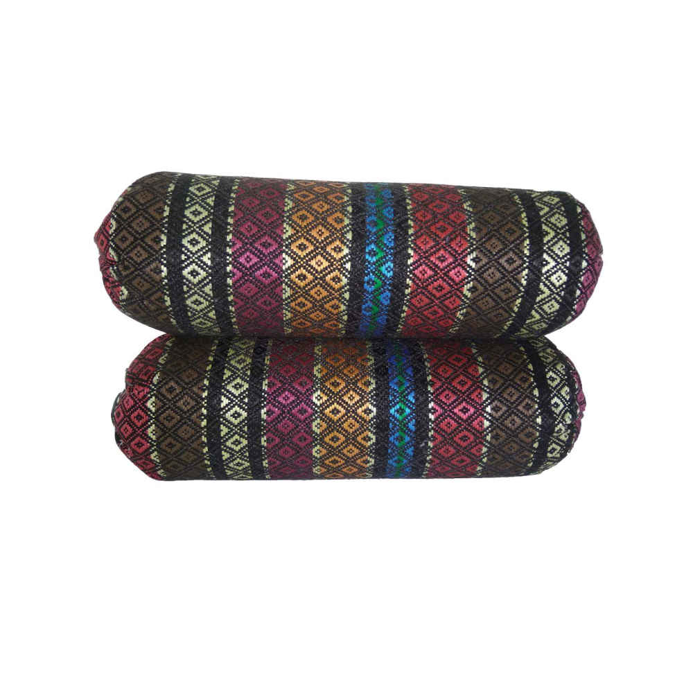 Price and Buy Set of 2 Traditional Persian Cylindrical Bolster Pillow with Elegant Jajim Fabric Stripped - Image 4