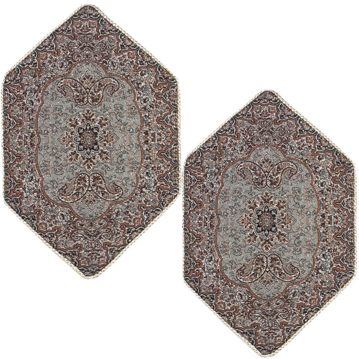 Price and Buy Set of 2 Yazd Termeh Tablecloth Luxurious with Floral Pattern Nastaran