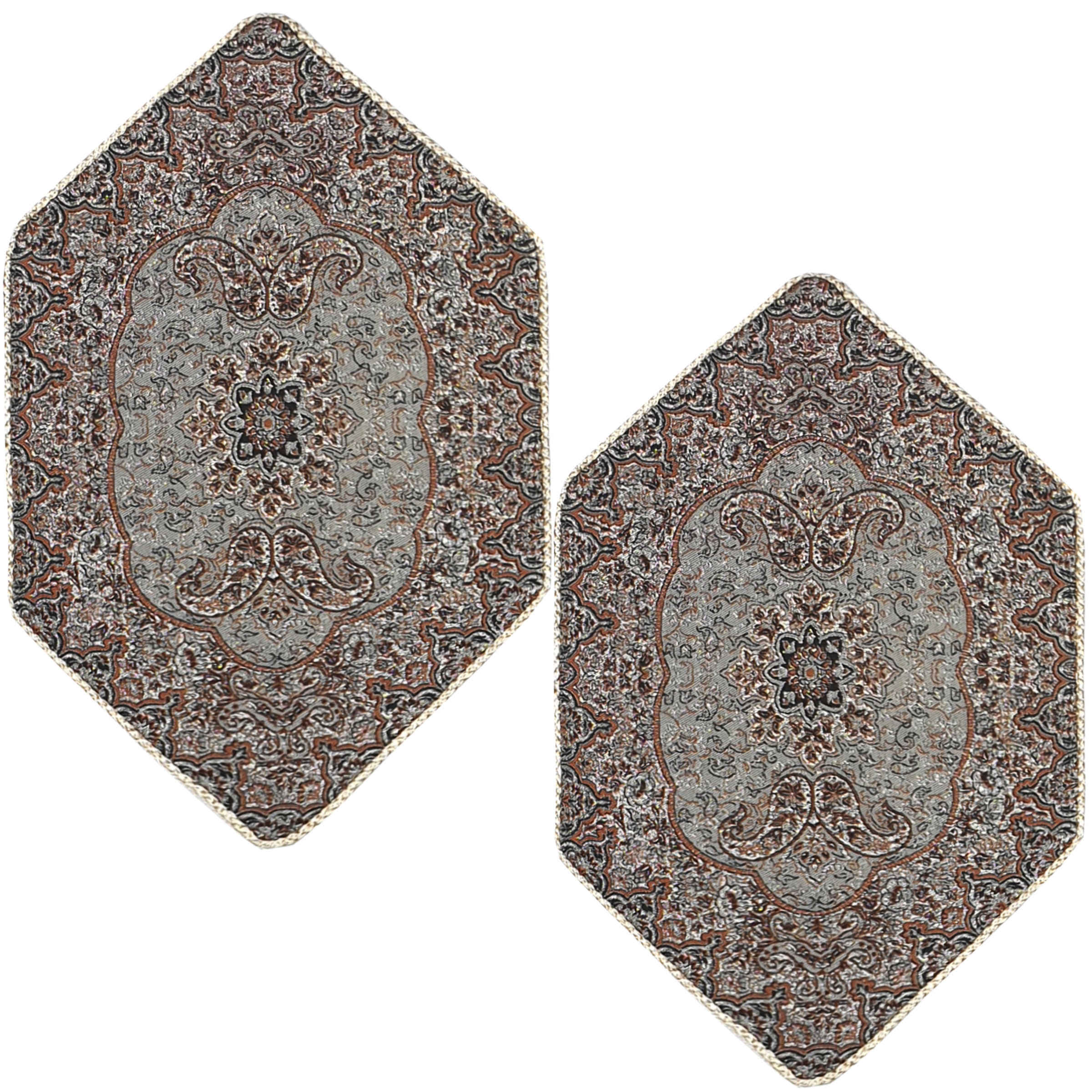 Price and Buy Set of 2 Yazd Termeh Tablecloth Luxurious with Floral Pattern Nastaran