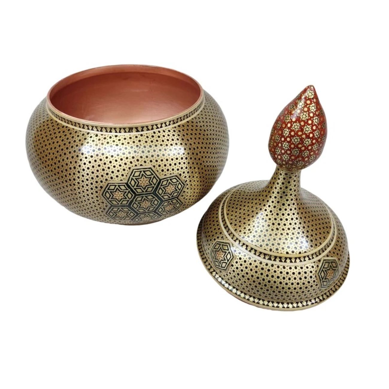 Price and Buy Set of 3 Candy Bowl with Vases Khatam Kari Style Elegant Design - Image 6
