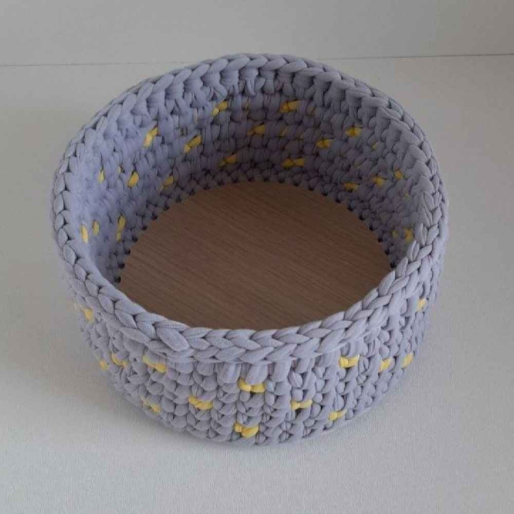Price and Buy Set of 3 Crochet Storage Baskets Yarn Model Lemon - Image 4