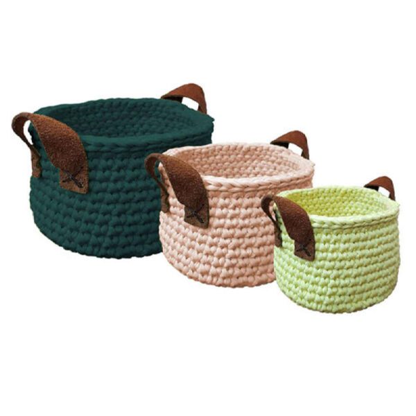 Price and Buy Set of 3 Crochet Storage Baskets Yarn With Handles_68fce3e5aa652.jpeg Price and Buy Set of 3 Crochet Storage Baskets Yarn With Handles