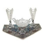 Price and Buy Set of 3 Decorative Persian Filigree Silver Coated Vases & Bowl Fakher - Image 4