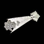 Price and Buy Set of 3 Decorative Persian Filigree Silver Coated Vases & Bowl - Image 9