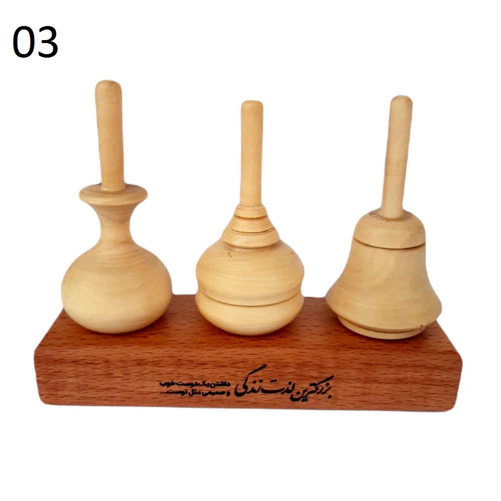Price and Buy Set of 3 Handmade Persian Wooden Spinning Tops – Elegant Traditional Toys - Image 5
