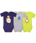 Price and Buy Set of 3 Lap Shoulder Baby Bodysuit Short Sleeve