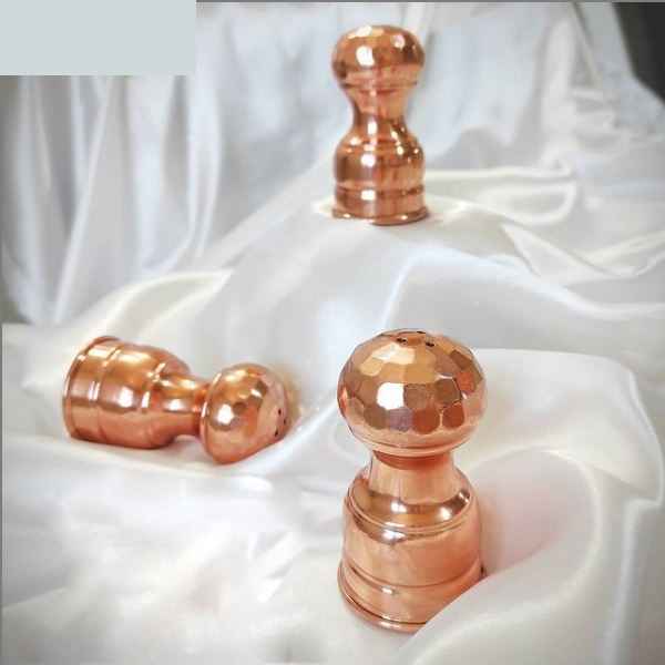Price and Buy Set of 3 Persian Copper Salt & Pepper Shakers Hammer - Image 3
