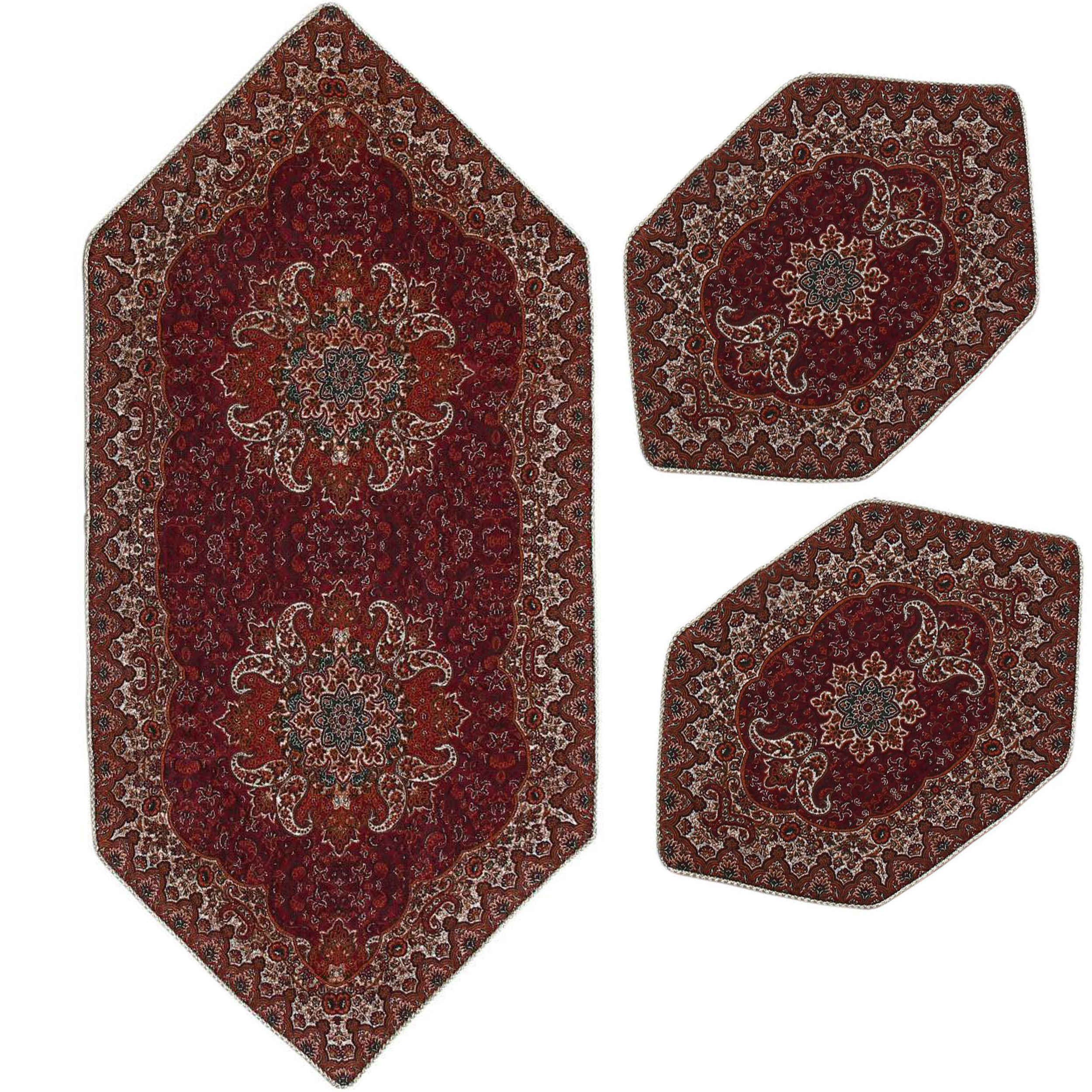 Price and Buy Set of 3 Persian Termeh Tablecloth Luxurious with Floral Pattern Z3