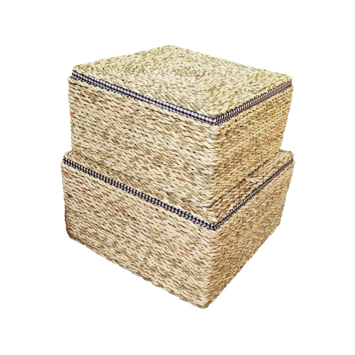Price and Buy Set of 3 Woven Basket Handwoven with Lid - Image 5