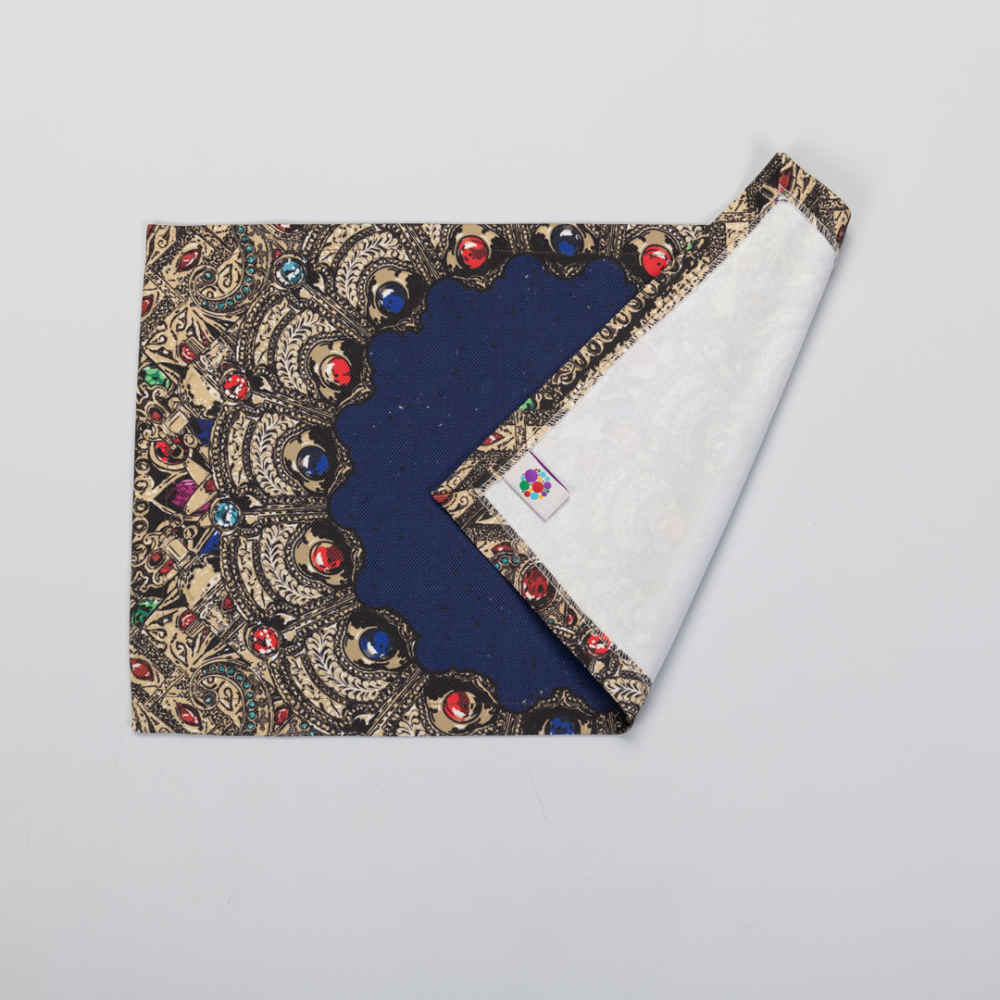 Price and Buy Set of 4 Blue Fabric Placemats Under the Plate – Model Gohar - Image 3