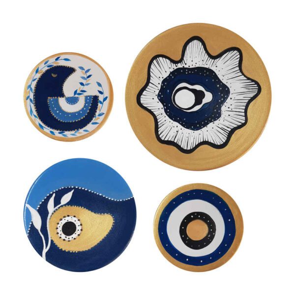 Price and Buy Set of 4 Hand-Painted Decorative Pottery Wall Plate Cheshm Nazar_68fc24b1df569.jpeg Price and Buy Set of 4 Hand-Painted Decorative Pottery Wall Plate Cheshm Nazar