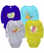 Price and Buy Set of 4 Lap Shoulder Baby Bodysuit with Dinosaur Design