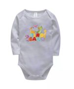Price and Buy Set of 4 Lap Shoulder Baby Bodysuit with Dinosaur Design - Image 6