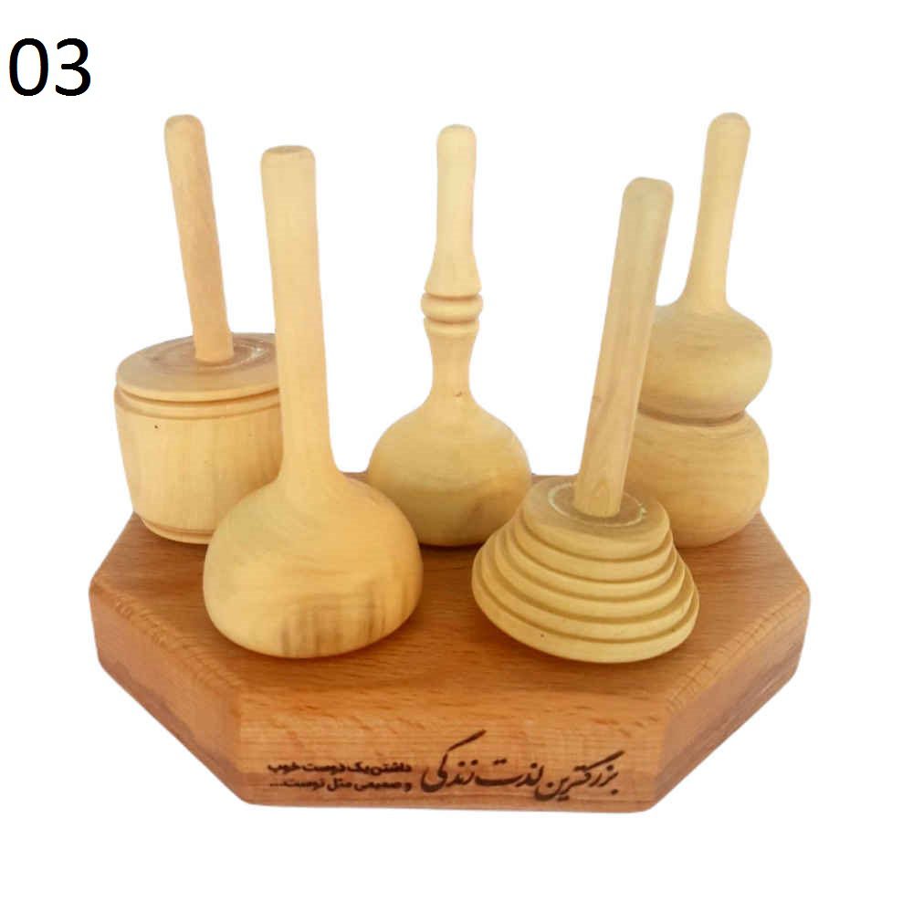 Price and Buy Set of 5 Classic Persian Wooden Spinning Tops – Traditional Handcrafted Toys - Image 5