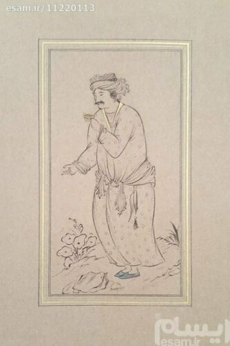 Price and Buy Set of 5 Original Persian Safavid Art Paintings: Watercolor and Gouache on Cardboard - Image 3