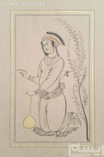 Price and Buy Set of 5 Original Persian Safavid Art Paintings: Watercolor and Gouache on Cardboard - Image 5