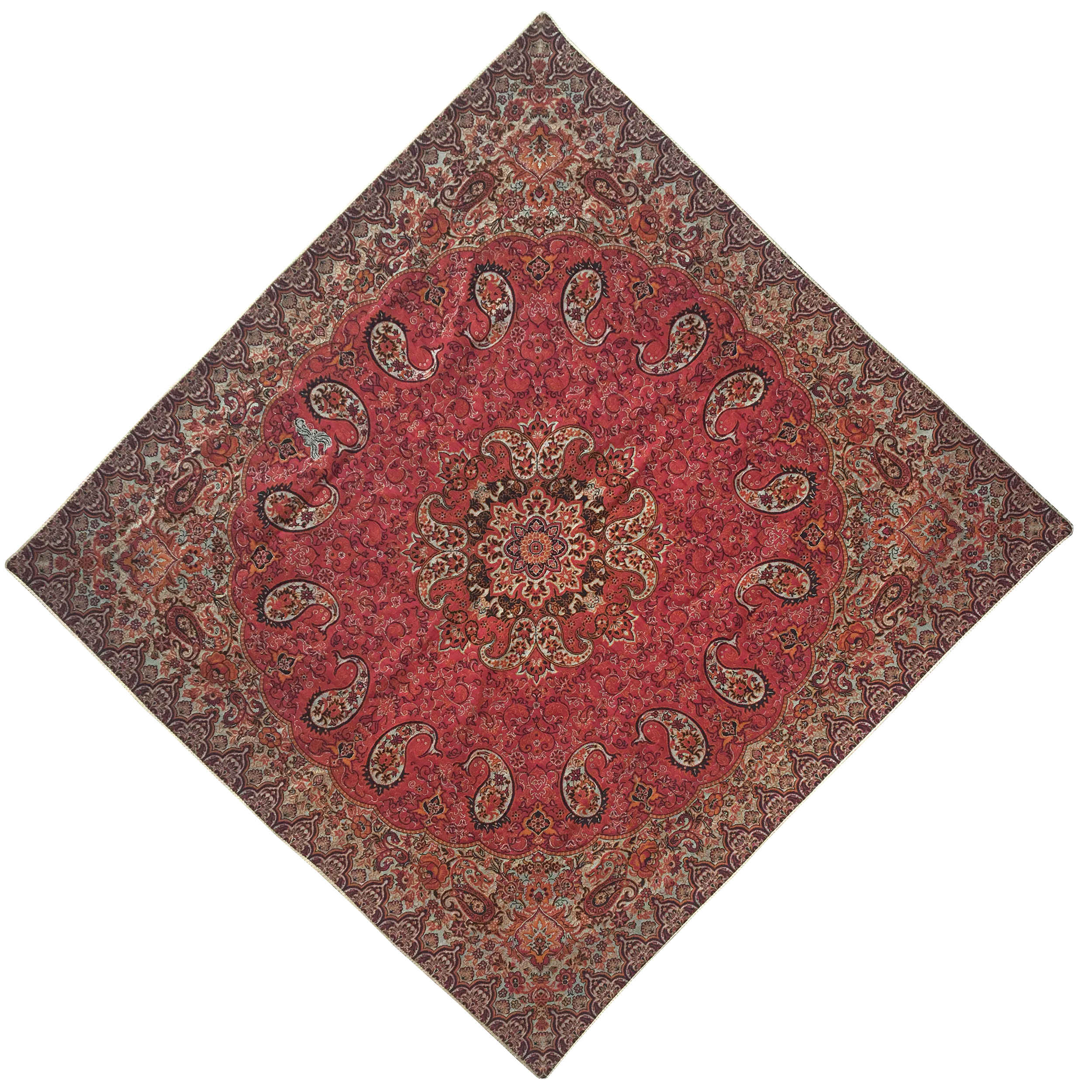 Price and Buy Set of 5 Termeh Tablecloth Luxurious with Persian Paisley Pattern Simurgh - Image 6