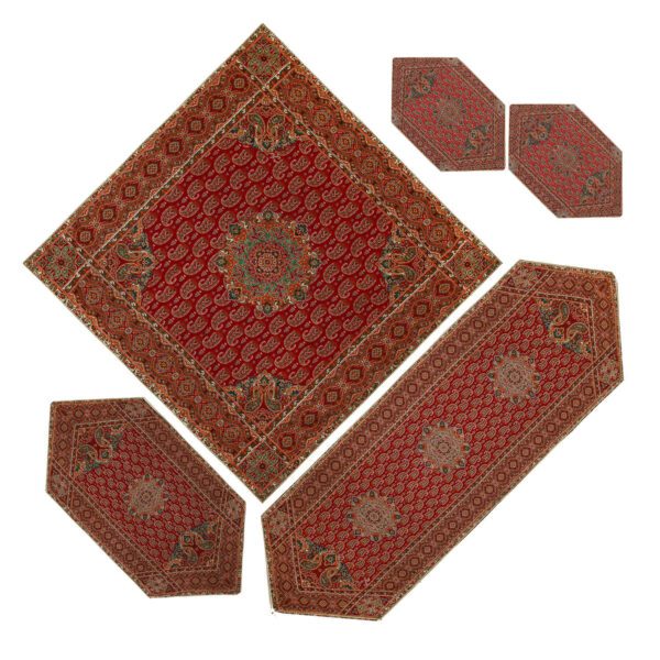 Price and Buy Set of 5 Yazd Termeh Tablecloth Luxurious with Floral Pattern Ghp_68f61c254ae11.jpeg Price and Buy Set of 5 Yazd Termeh Tablecloth Luxurious with Floral Pattern Ghp