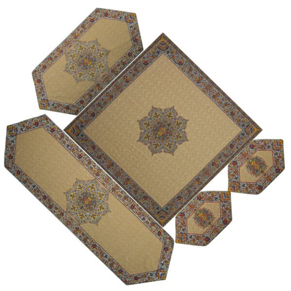 Price and Buy Set of 5 Yazd Termeh Tablecloth Luxurious with Floral Pattern Keshmir_68f61bce0e030.jpeg Price and Buy Set of 5 Yazd Termeh Tablecloth Luxurious with Floral Pattern Keshmir