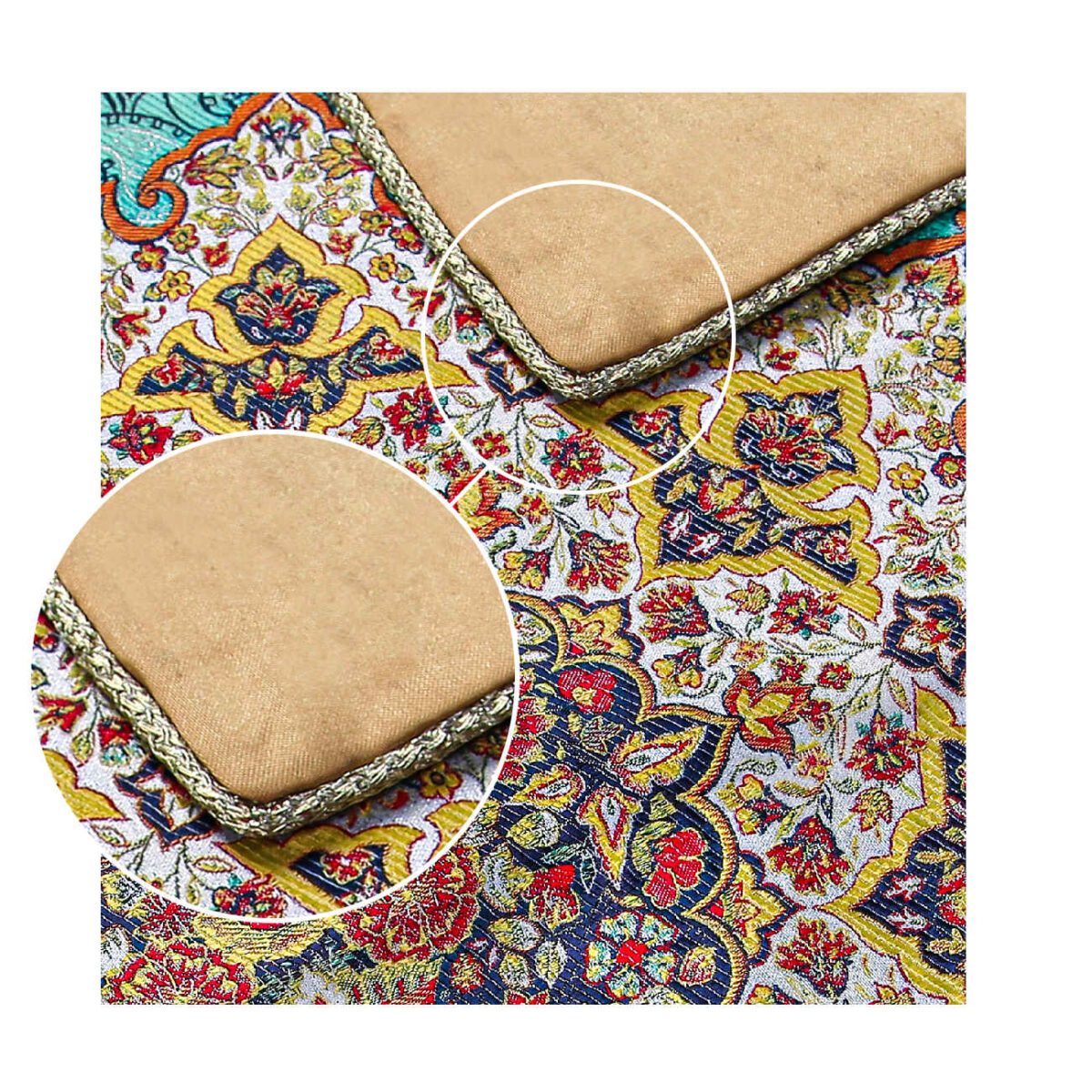 Price and Buy Set of 5 Yazd Termeh Tablecloth Luxurious with Floral Pattern - Image 6