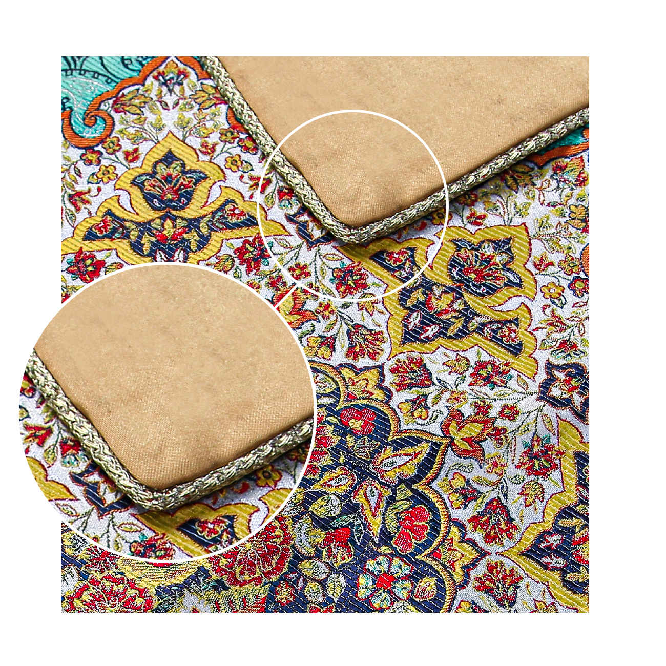 Price and Buy Set of 5 Yazd Termeh Tablecloth Luxurious with Floral Pattern - Image 6