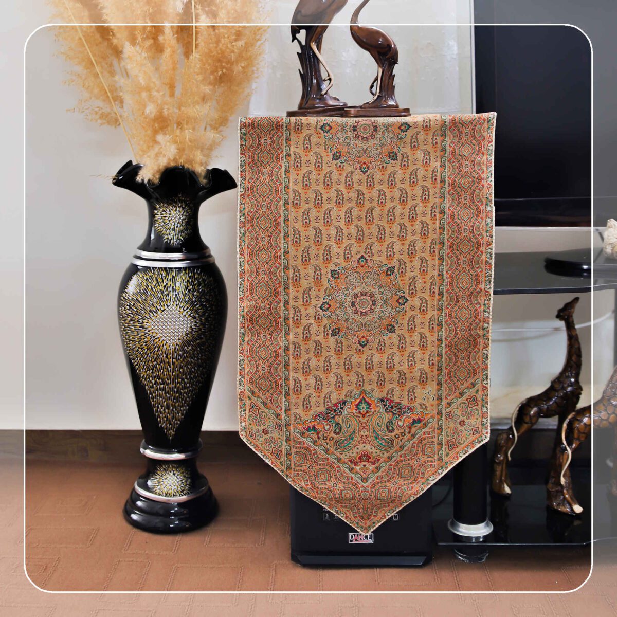 Price and Buy Set of 5 Yazd Termeh Tablecloth Luxurious with Floral Pattern - Image 6