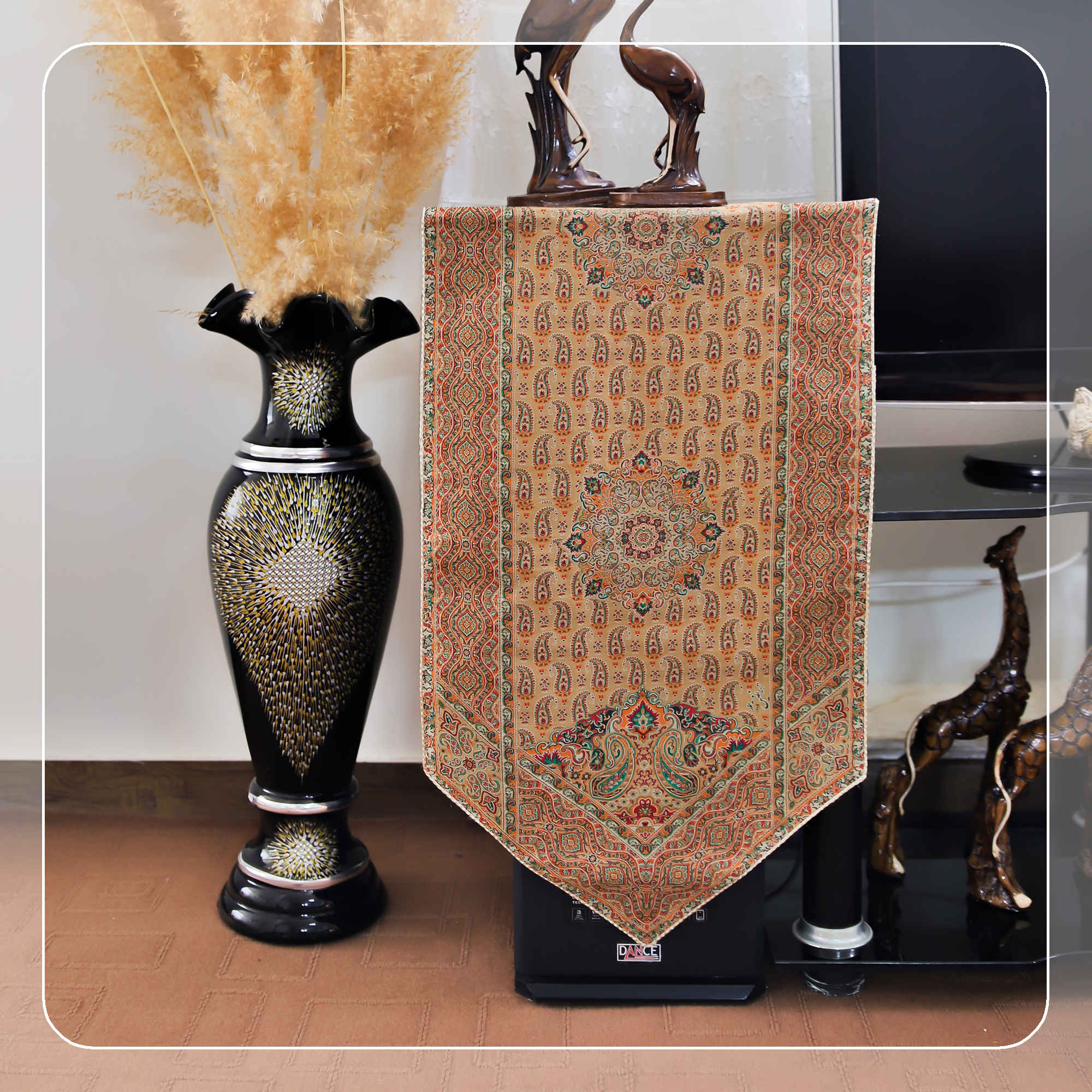 Price and Buy Set of 5 Yazd Termeh Tablecloth Luxurious with Floral Pattern - Image 6