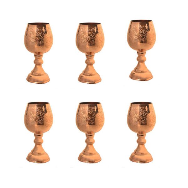 Price and Buy Set of 6 Handcrafted Persian Copper Wine Glass Stemware – Hammered Model Blossom_68f6f5249ebd8.jpeg Price and Buy Set of 6 Handcrafted Persian Copper Wine Glass Stemware – Hammered Model Blossom
