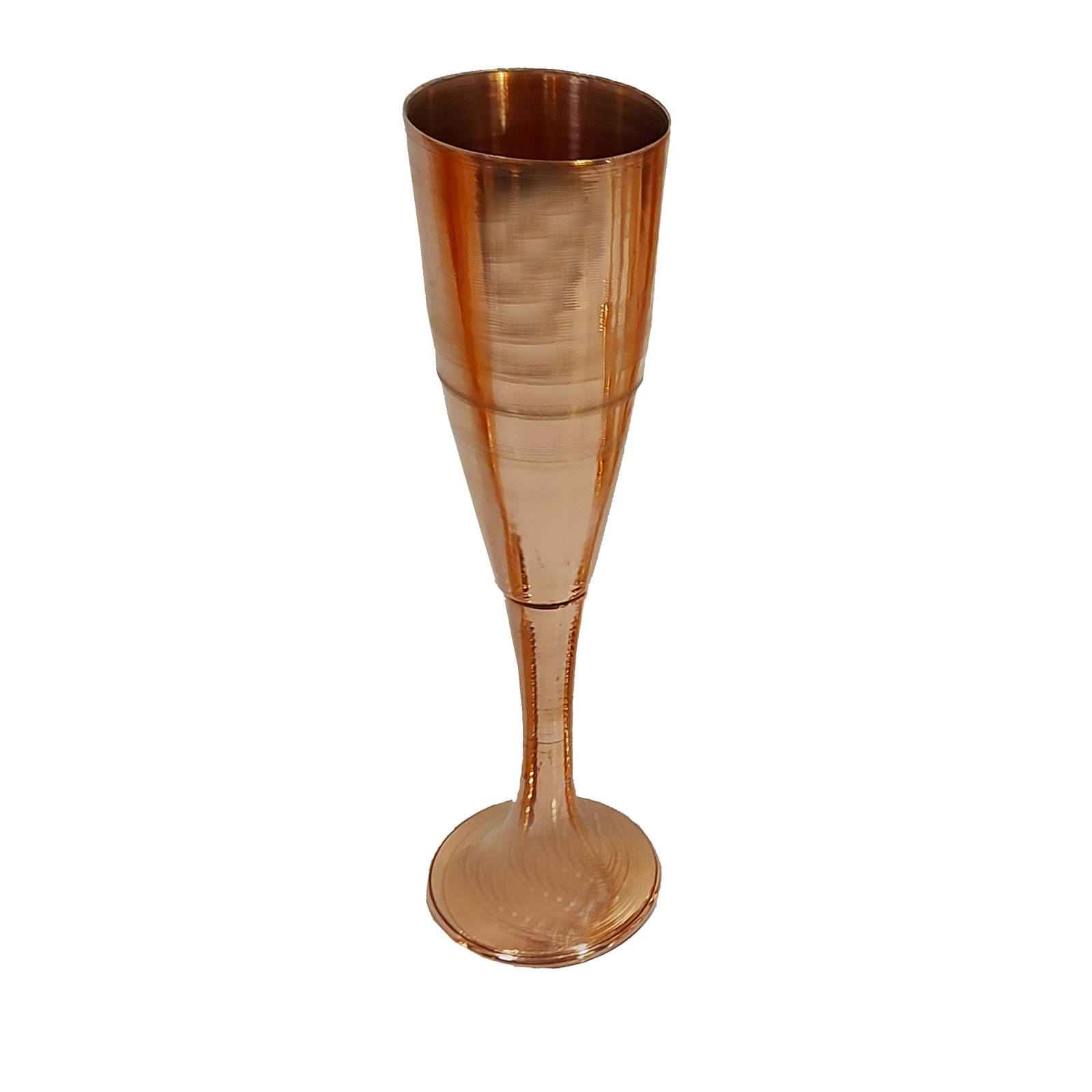 Price and Buy Set of 6 Handcrafted Persian Copper Wine Glass Stemware – Hammered Model Sunflower - Image 3