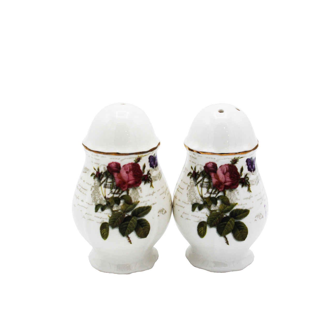 Price and Buy Set of Ceramic Salt & Pepper Shakers Camelia