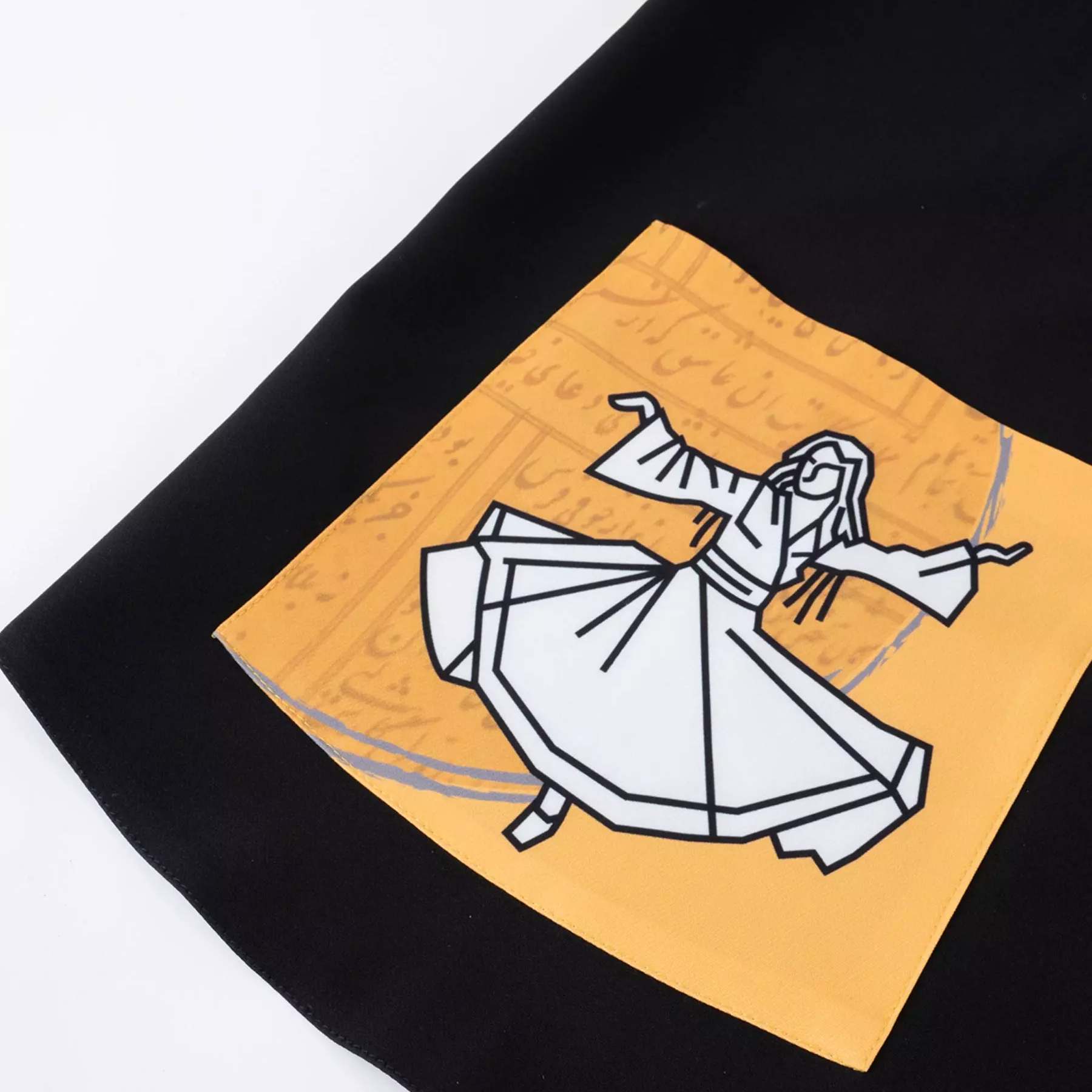Price and Buy Set of Dress & Neck Scarf for Women with Calligraphy Design - Image 3