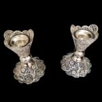 Price and Buy Set of Filigree Candlestick Made of Copper & Silver Coated