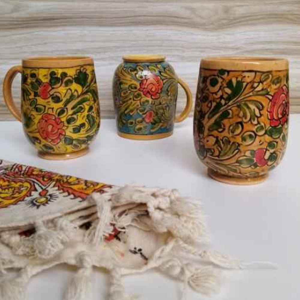 Price and Buy Set of Handcrafted Persian Pottery Pitcher & Cups Angela - Image 4