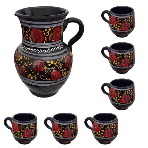 Price and Buy Set of Handcrafted Pottery Pitcher & Cups Elisa_68fdf2ee1550e.jpeg Price and Buy Set of Handcrafted Pottery Pitcher & Cups Elisa