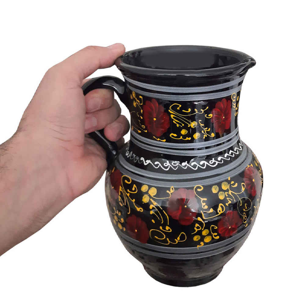 Price and Buy Set of Handcrafted Pottery Pitcher & Cups Elisa - Image 4