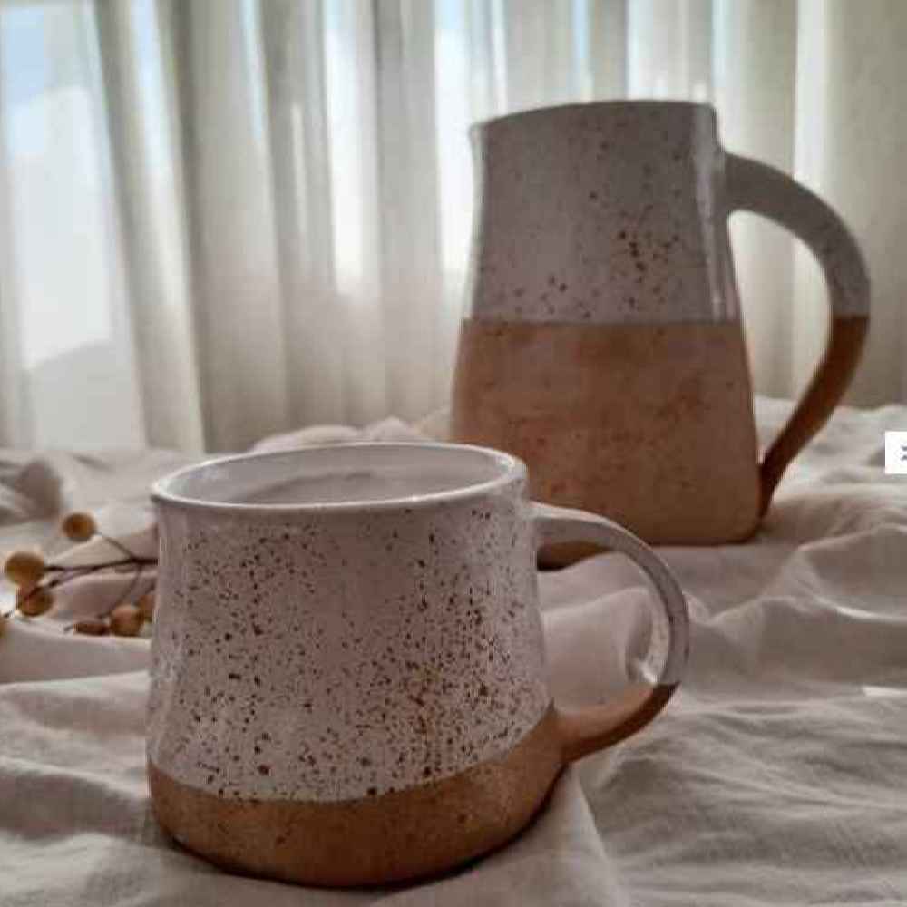 Price and Buy Set of Handcrafted Pottery Pitcher & Cups Taher - Image 4