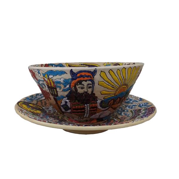 Price and Buy Set of Handmade Decorative Pottery Plate & Bowl Shahnameh_68f617ae924aa.jpeg Price and Buy Set of Handmade Decorative Pottery Plate & Bowl Shahnameh