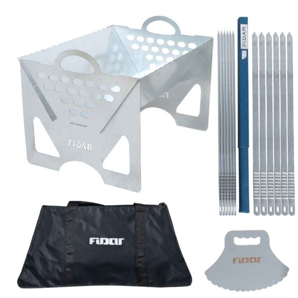 Price and Buy Set of Persian Mangal Portable Charcoal Grill – Stainless Steel & Skewers_68fcf98723e5f.jpeg Price and Buy Set of Persian Mangal Portable Charcoal Grill – Stainless Steel & Skewers
