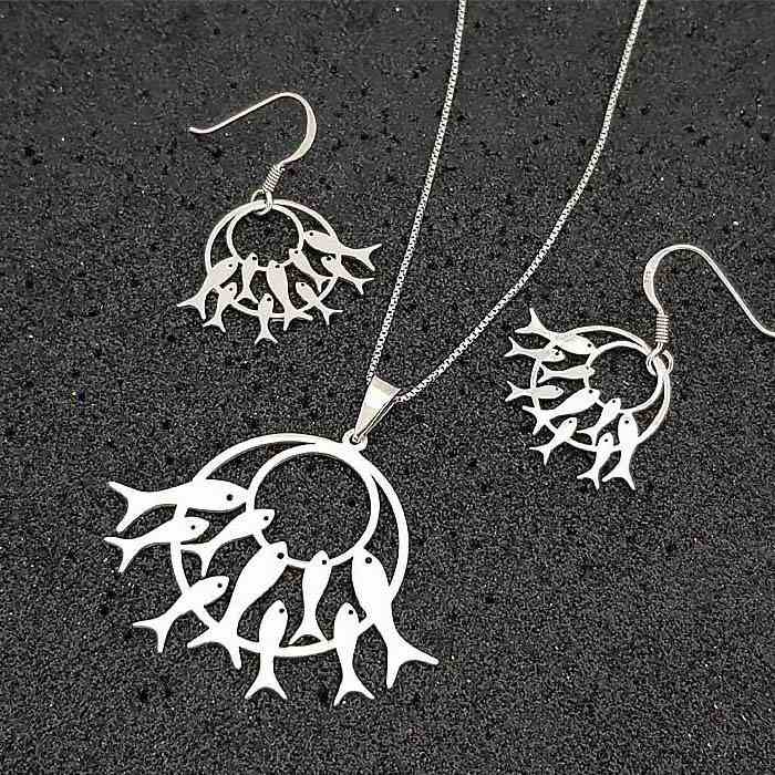 Price and Buy Set of Silver Necklace & Earrings Model Mahi - Image 5