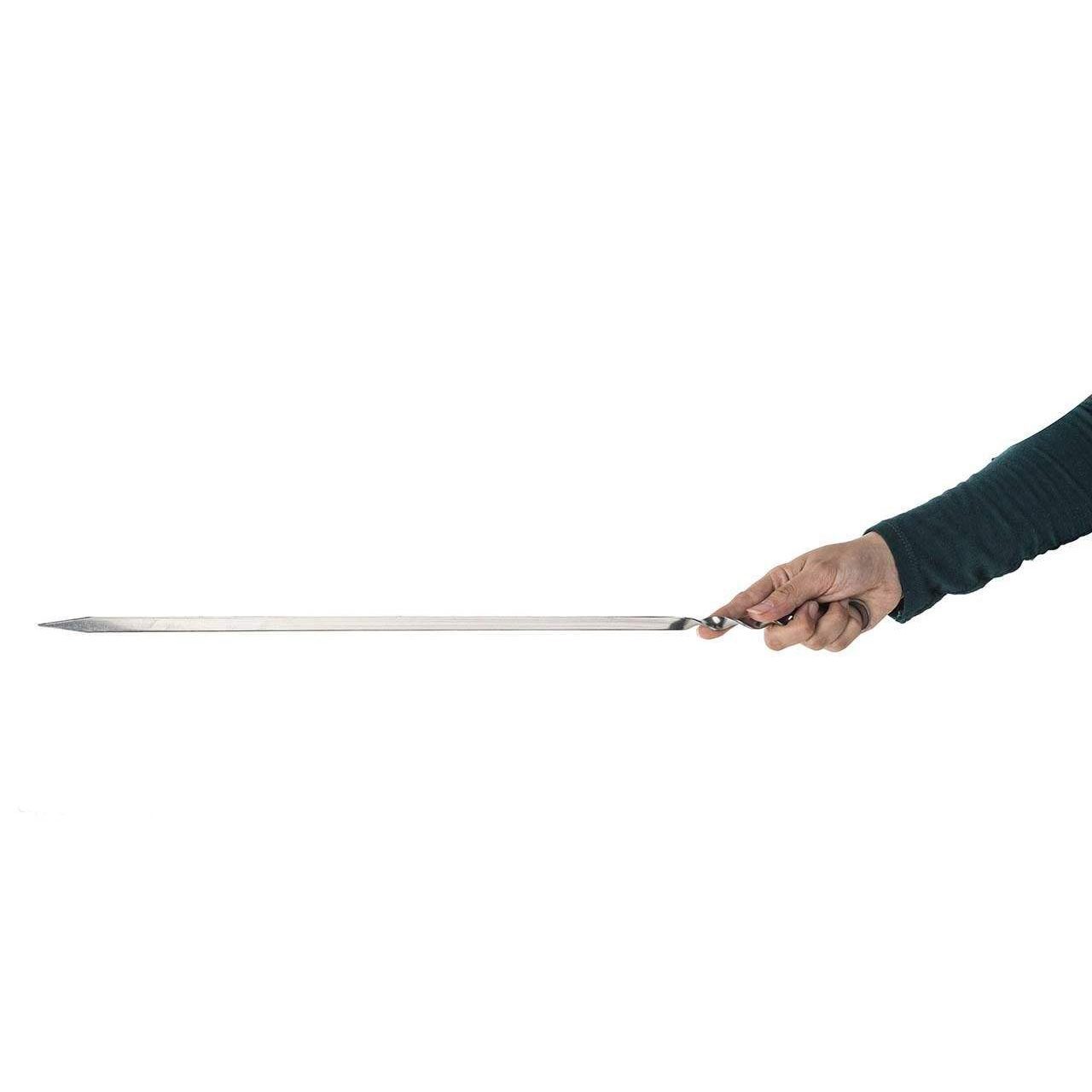 Price and Buy Set of Six Flat & Twisted Skewers (60 cm) for Chicken Kebab and Grilling - Image 4